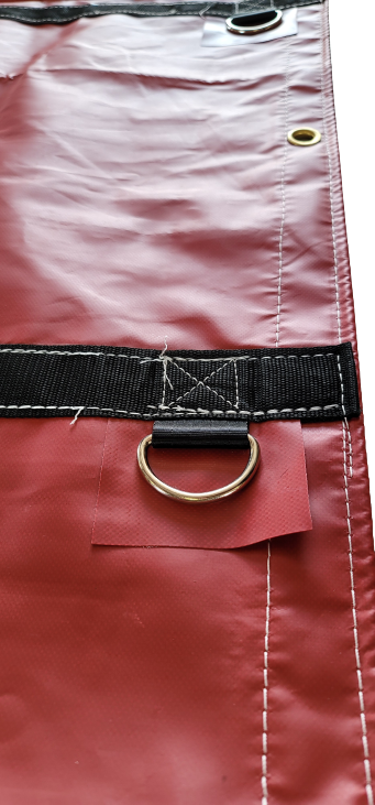 6' DROP X 8' WIDE X 27' LONG RED COLOR 18 OZ.