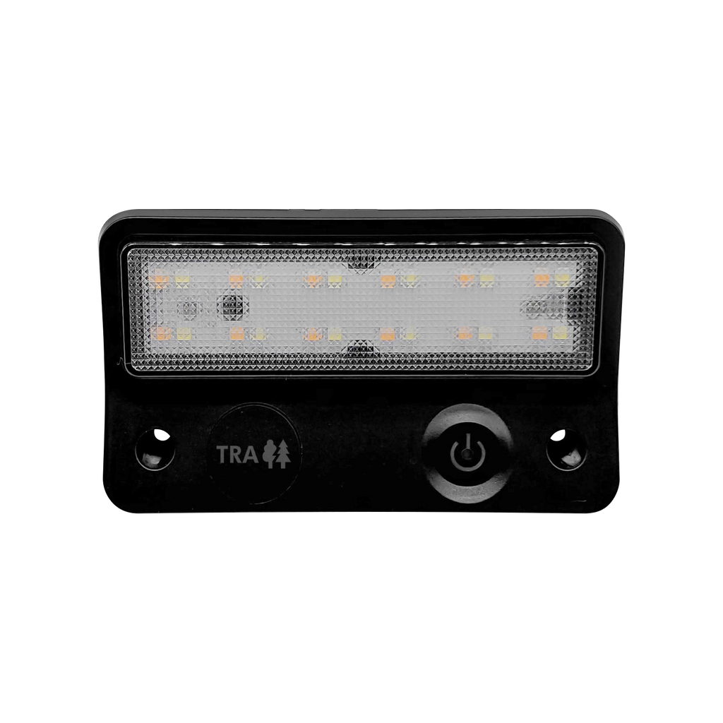 123mm DUAL LED LIGHT 12V AWNING LIGHT AMBER/WHITE LIGHTS WITH SWITCH BLACK IP67