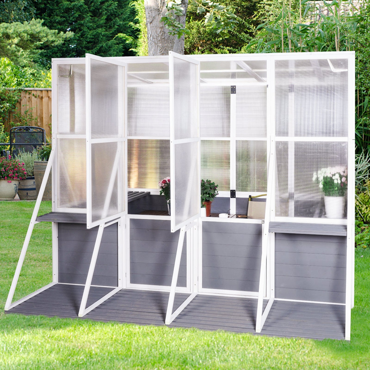 Wooden Lean To Greenhouses for Outdoors
