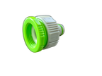 Female Tap Connector 1" or 3/4" BSP Female, Green/Gray
