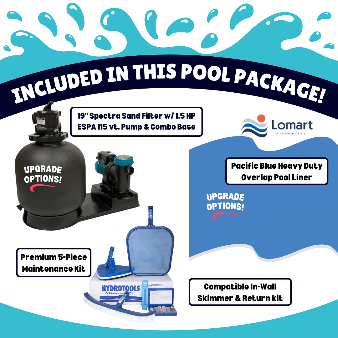 27' Round 5" Steel Frame Coastal Pool & Bundle | 52" or 54"