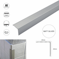 Aluminium Retro-Fit Tile Trim Angle Edge Protector Cladding Corner Trim 20x20mm - Cayrus World of Finishing