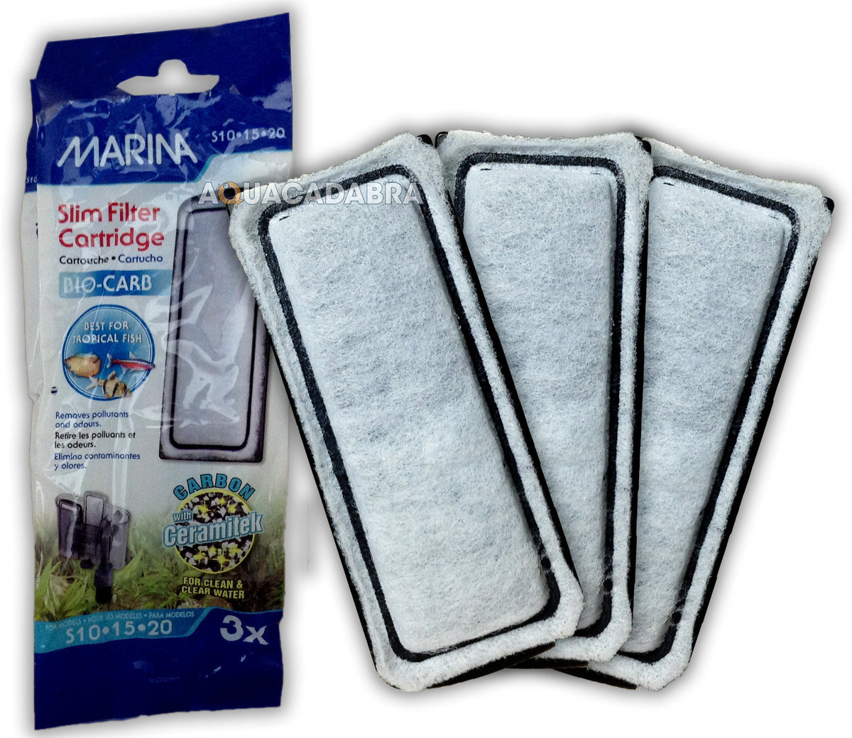 Marina Bio-Carb Slim Filter Cartridge 3pk - A291