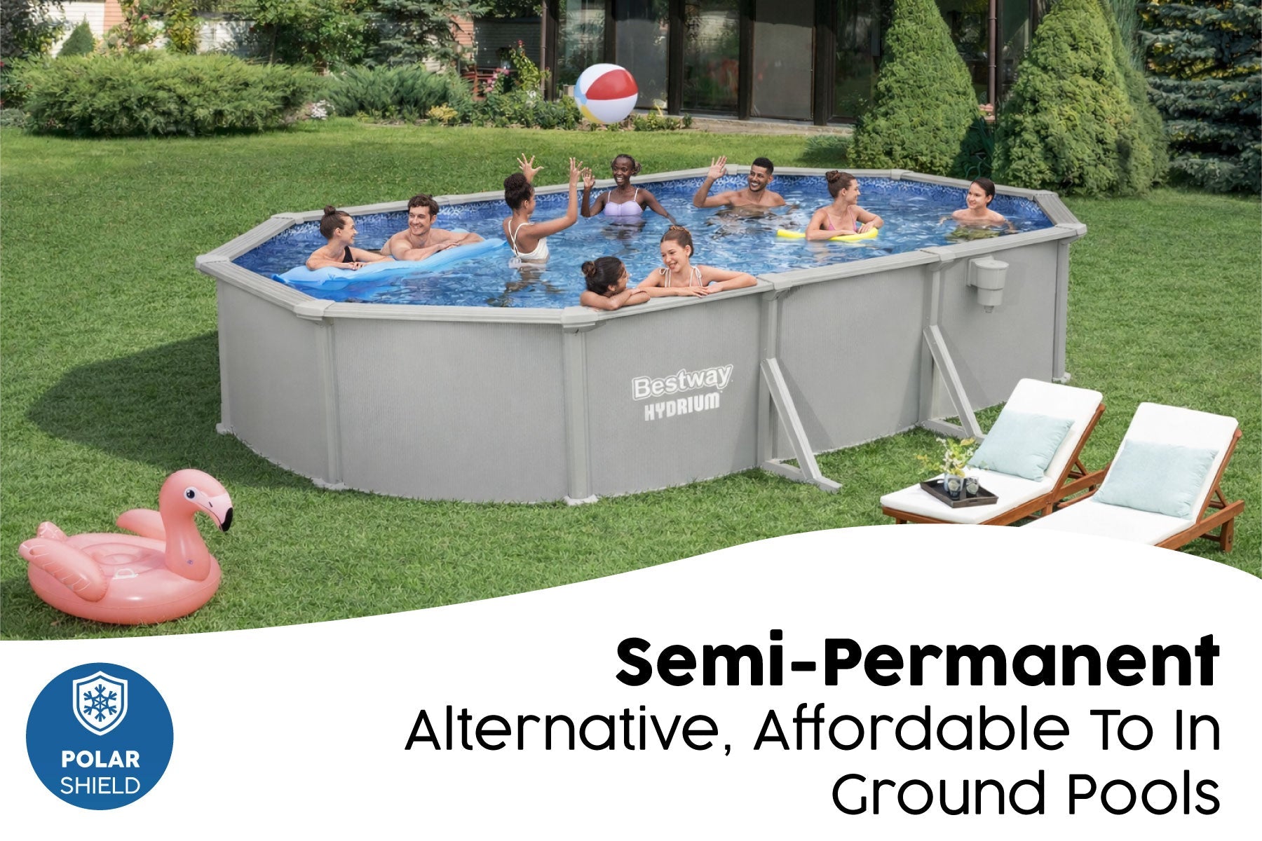 20ft x 48in Oval Hydrium Steel Above Ground Pool Set