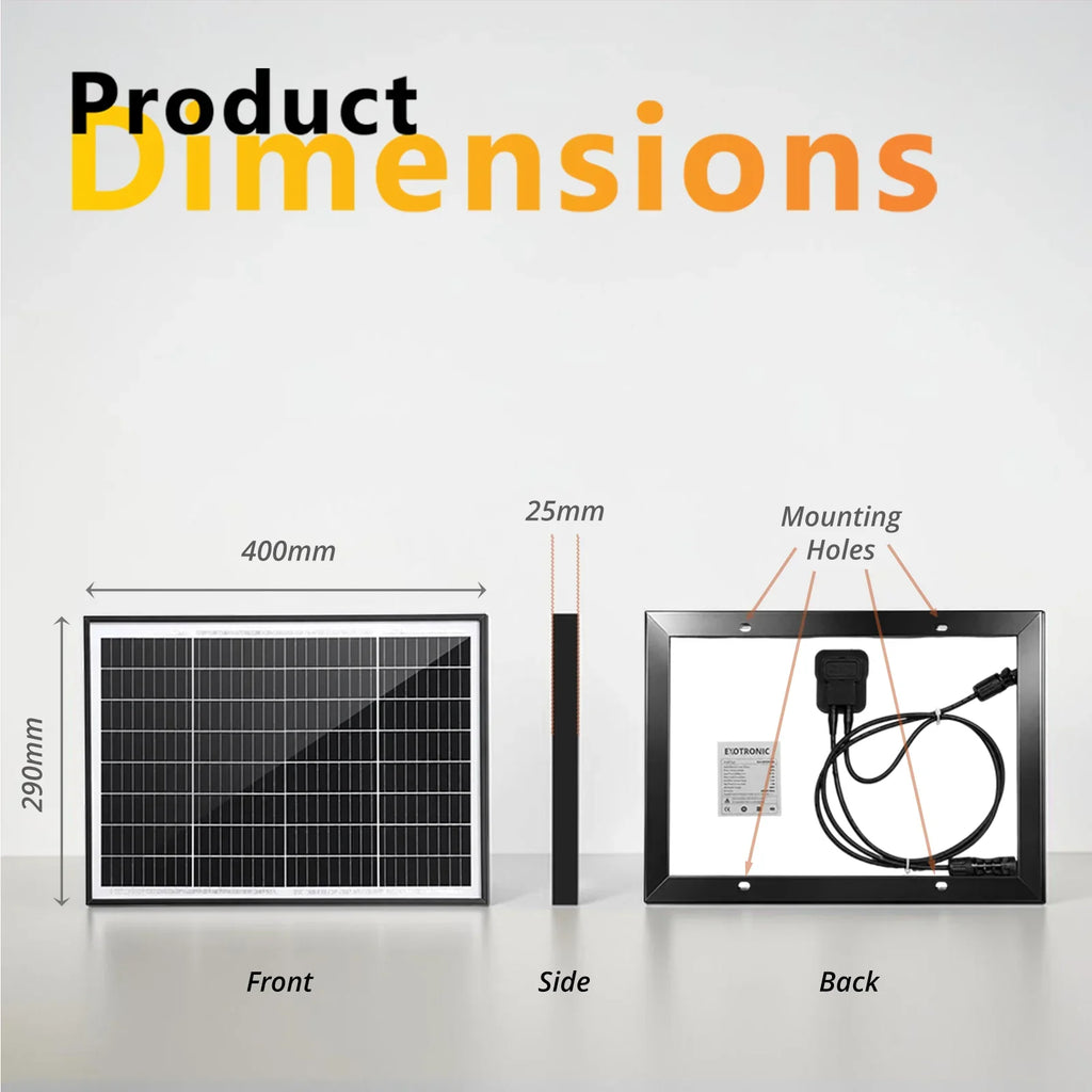 Exotronic 20W Fusion Fixed Solar Panel