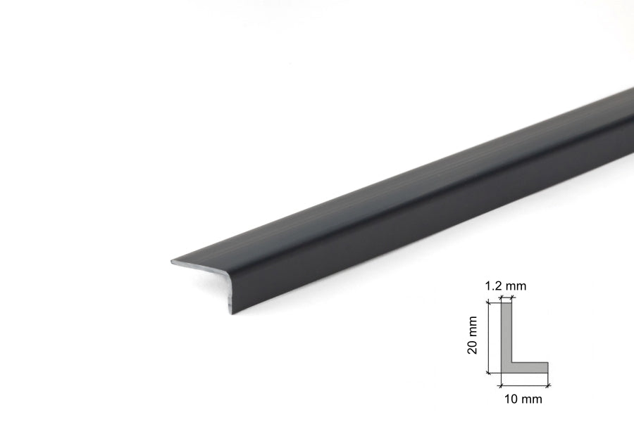 20x10 Plastic Corner Trim – Anthracite PVC Angle 90 Degree