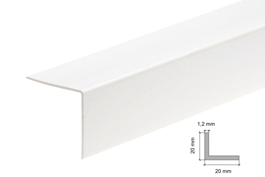 White PVC Corner Angle Trim – 90 Degree Plastic Strip