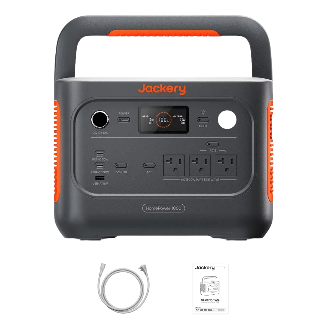 Jackery HomePower 1000 v2 Portable Power Station (Black) - Off Grid Stores
