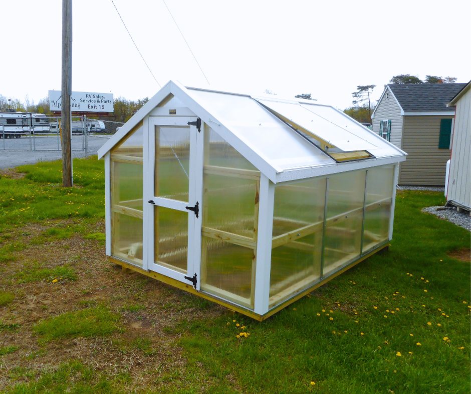 8' X 12'  GREENHOUSE - WHITE - Garden Time