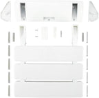 iBathUK Senda Folding Shower Seat Wall Mounted, Fold Up Shower Stool, Shower Chair Foldable Bathroom Stool for Elderly, White
