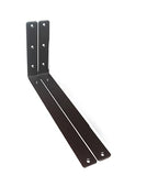 2 Pack - L 16" x H 8" x W1.5, 5mm Thick Black L Shelf Bracket, Iron Shelf Brackets, Metal Shelf Brackets, Floating Shelf, Shelf Supports with Screws - size: 16''x8'', style: Black 2 Pack