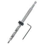 POWERTEC 1/4" Hex Shank Pocket Hole Drill Bit, Replacement Twist Step Drill Bit with Depth Stop Collar for Pocket Hole Jig System, Precision Drill Guide Woodworking Tools Accessories (71933) - style: 3/8" Step Drill Bit (1/4" Hex Shank)