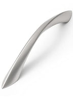 10 Pack Brushed Nickel Cabinet Pulls 5 Inch Arch Twisted Silver Handles Drawer Kitchen Cupboard Bathroom Dresser Cabinet Hardware Zinc Alloy - color: Brushed Nickel, size: 5 Inch Hole Centers