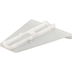 Prime-Line R 7260 Drawer Track Delta Guide, White Plastic (Single Pack)