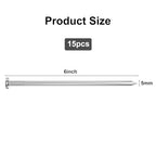 VGBUY 15PCS Stainless Steel Hardware Nails, 6 Inch Flat Head Nails for Hanging Pictures - color: Silver, size: 6 Inch
