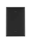 Leviton 1-Gang Blank Wallplate, Midway Size, PJ13-E, Black - color: Black