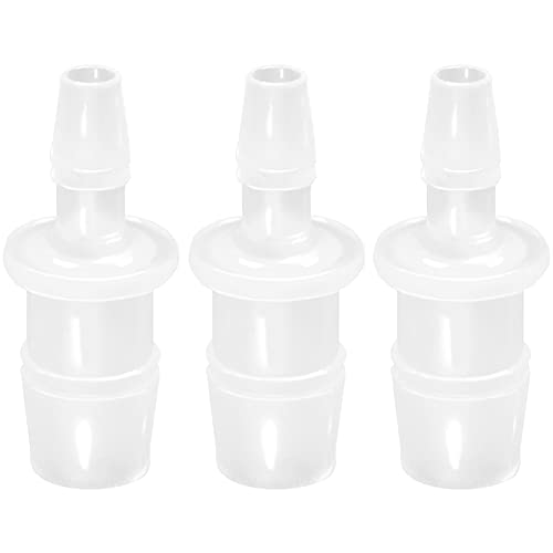 Plastic Hose Barb Reducer Pipe Fittings, 3/8" to 3/16" Hose ID Connectors Joint Splicer Mender Adapter Union Boat Water Air Aquarium O2 Fuel (Pack of 3) - size: 3/8" to 3/16"