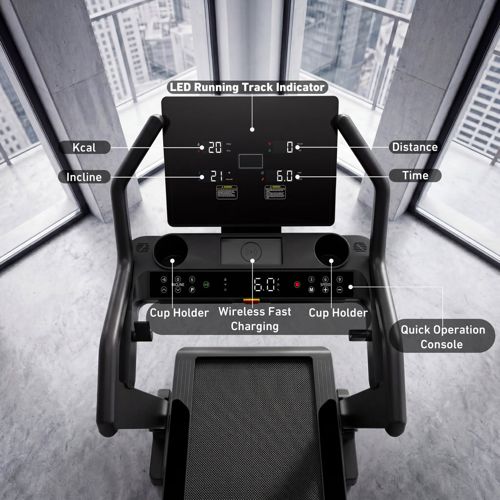DeerRun Apex Titan 1 -6% Decline to 48% Incline Real Terrain Training Treadmill