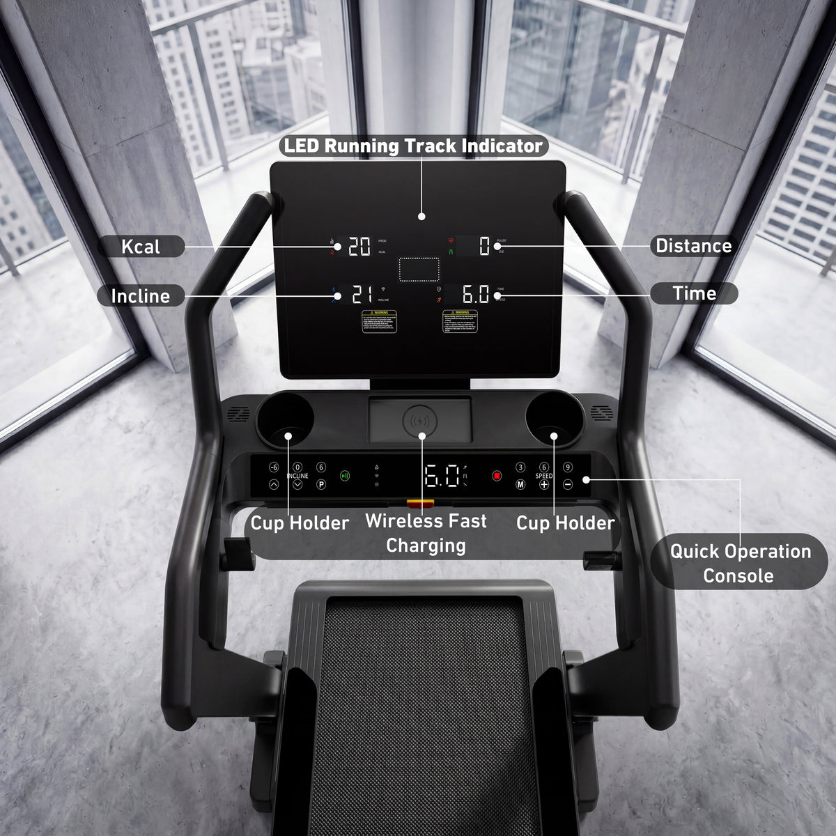 DeerRun Apex Titan 1 -6% Decline to 48% Incline Real Terrain Training Treadmill