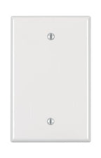 Leviton 1-Gang Blank Wallplate, Midway Size, PJ13-W, White - color: White