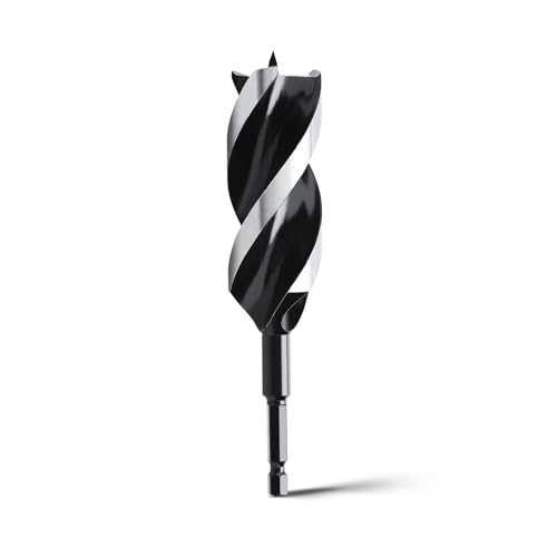 1-1/6" x 6" Auger Drill Bit for Soft and Hard Wood,Hex Shank - size: 1-1/6", style: 6"