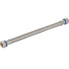 Eastman 12 Inch Steel-Flex Water Heater Connector, 3/4 Inch x 3/4 Inch FIP Swivel, Braided Stainless Steel Water Heater Connectors, 48250 - size: 12 Inch