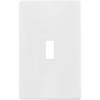 TG Mid-Size Screwless Toggle Light Switch Cover Plate, 1 Pack, White - color: White, size: 1 Gang
