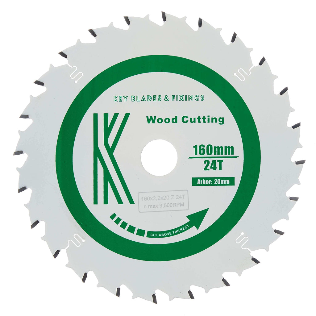 Circular Saw Blades 160mm x 20mm x 2.2mm 24 Tooth Track - 2202