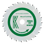 Circular Saw Blades 160mm x 20mm x 2.2mm 24 Tooth Track - 2202
