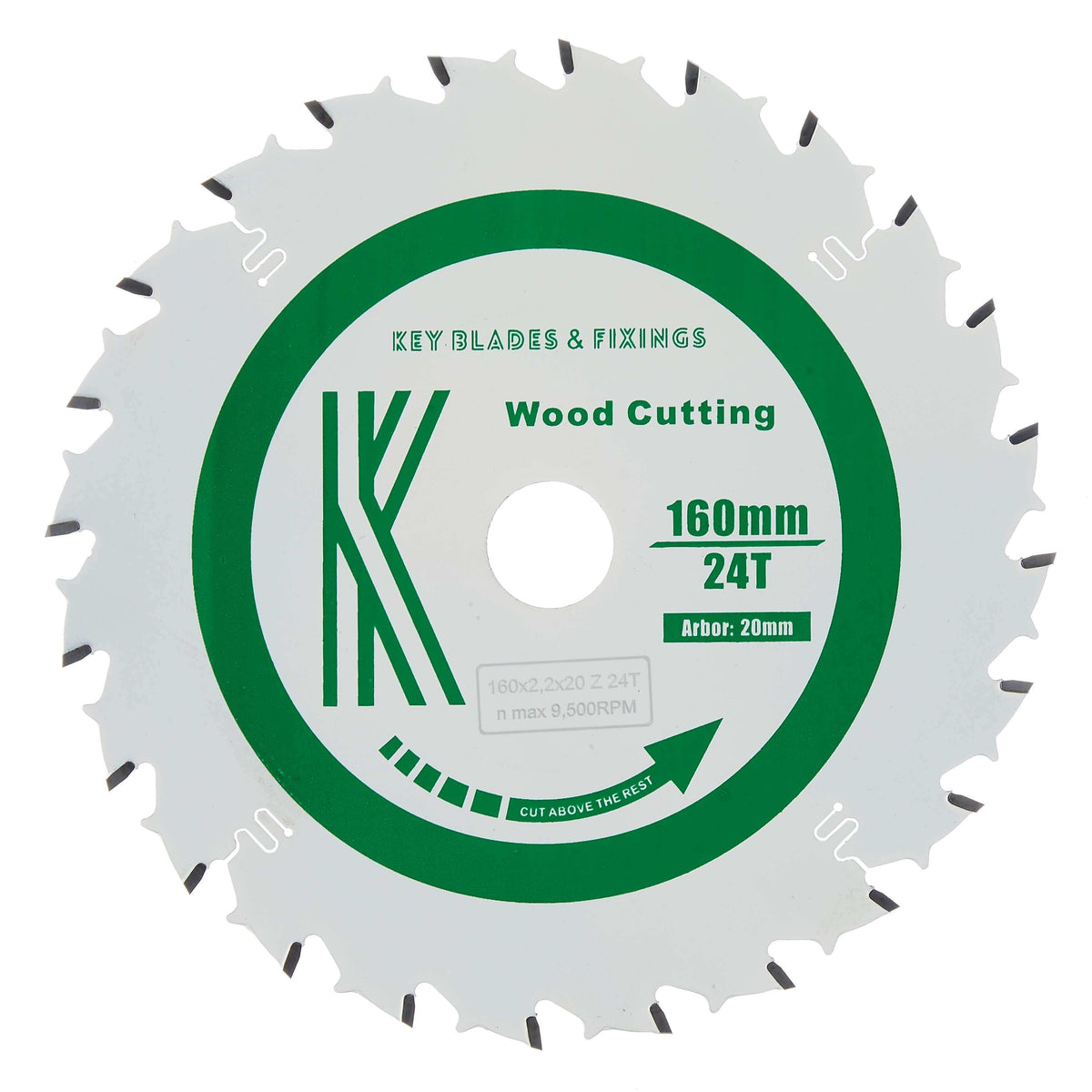 Circular Saw Blades 160mm x 20mm x 2.2mm 24 Tooth Track - 2202
