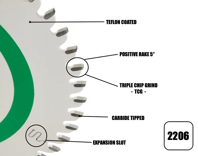 Circular Saw Blades 160mm x 20mm x 2.2mm 48 Tooth TCG (Solid Surface) - 2206