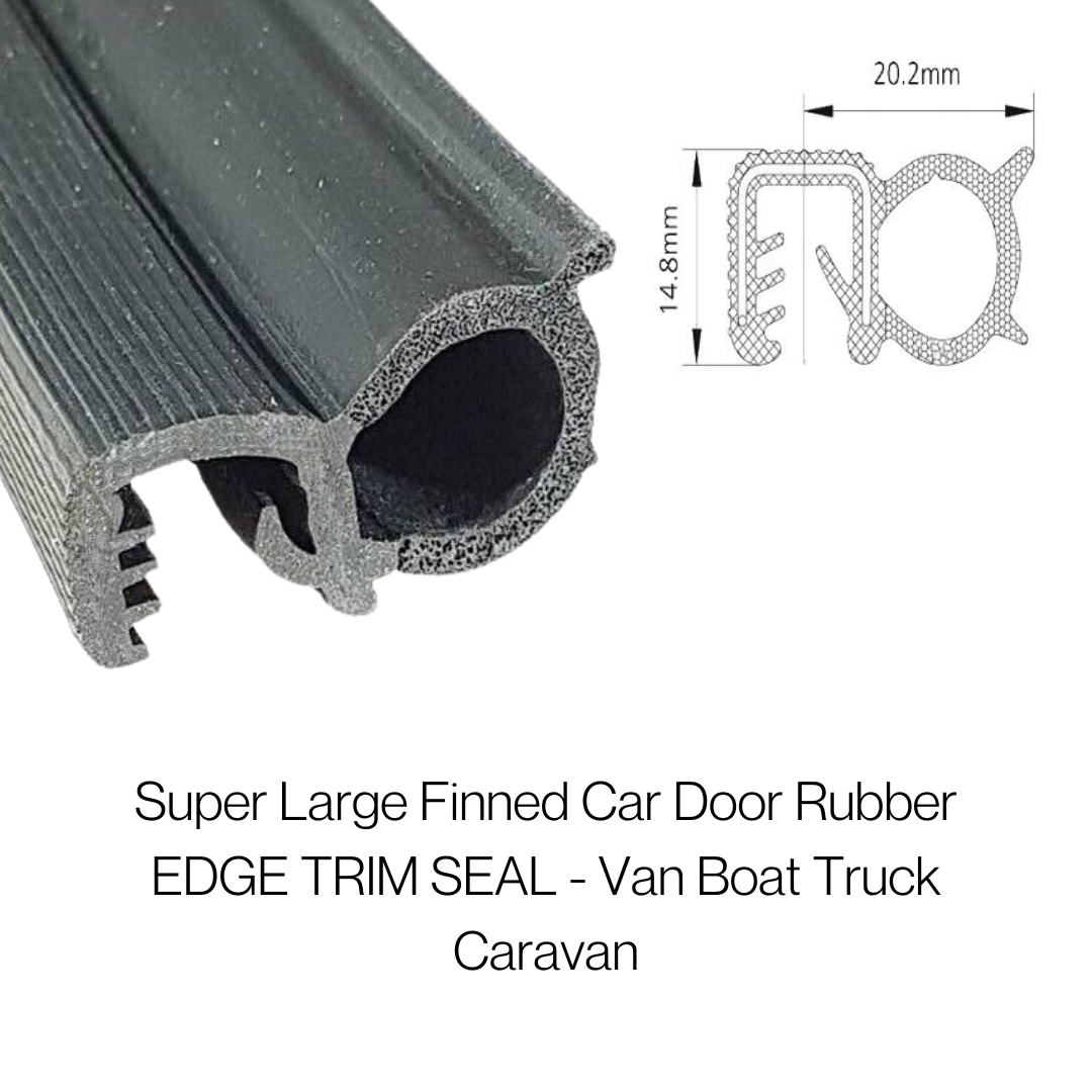 TSEC 2218 Flexible PVC Edge Trim with Closed Cell Neoprene Bubble Seal – Water Tight Rubber Seal (Fits 1-4mm Panel Thickness)