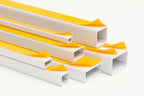 Mini Cable Trunking White -1m & 2.44m Length-  PVC Self-Adhesive Wire Conduit Plastic Cover