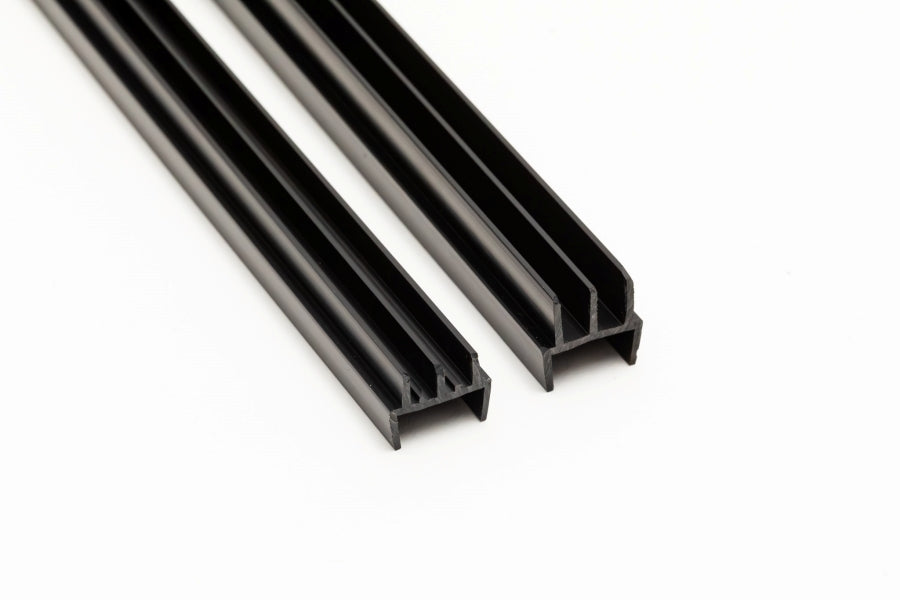 Clip-On Vivarium Glass Runners Track Double Channel 4 MM x 610 MM 910 MM & 2440 MM Length Top & Bottom for 15/18 MM Board