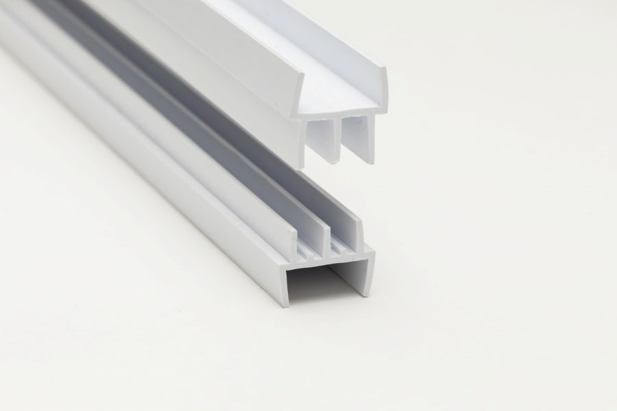 Clip-On Vivarium Glass Runners Track Double Channel 4 MM x 610 MM 910 MM & 2440 MM Length Top & Bottom for 15/18 MM Board