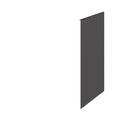 Hudson Reed Fusion Fitted Decorative End Panel, Bathroom Vanity Unit Side Panel for Modern Bathrooms in Gloss Grey, 890 x 370mm