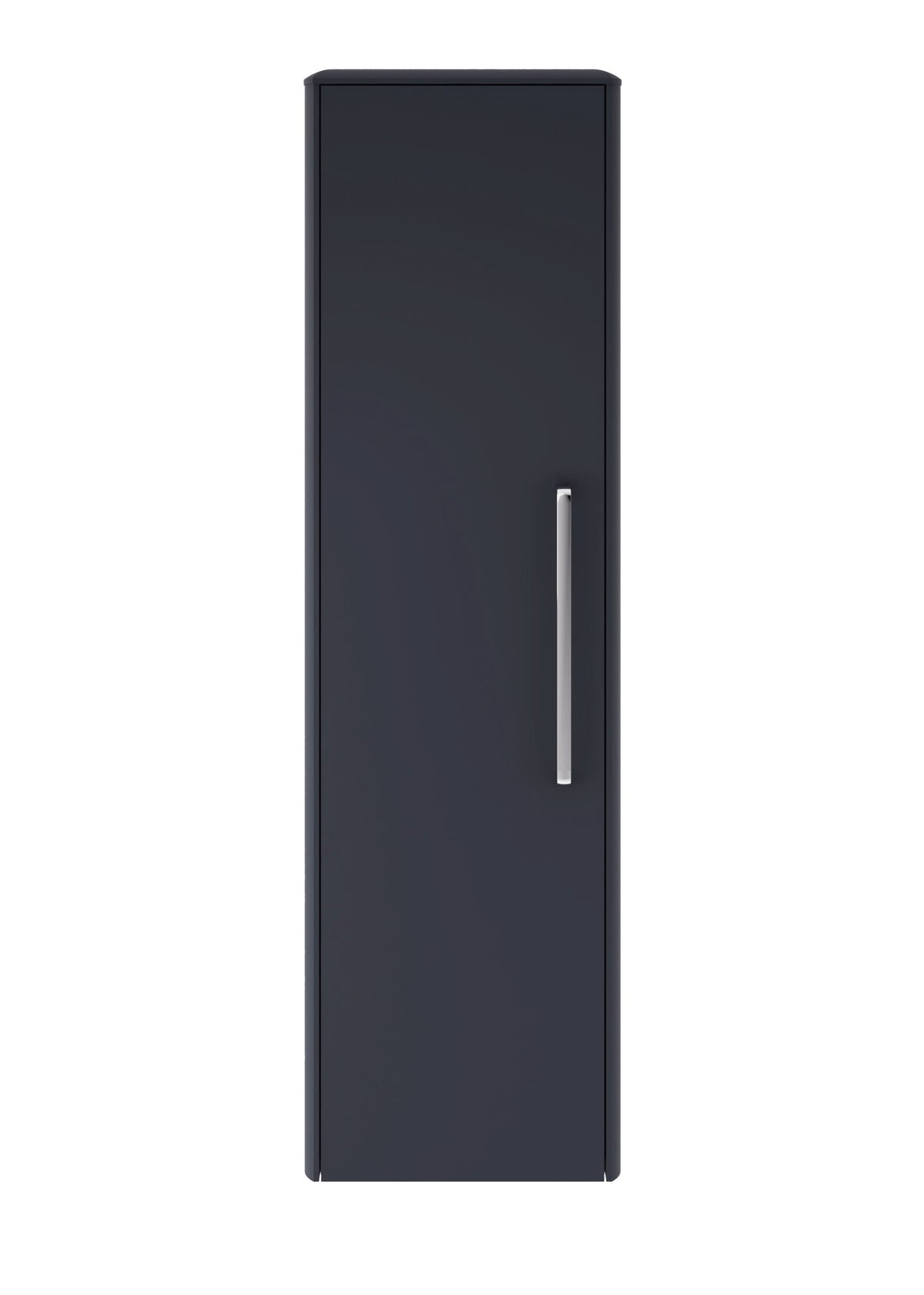 Hudson Reed Solar Wall Hung 1 Door Tall Unit, Modern Bathroom Storage Cabinet, Indigo Blue, 350mm