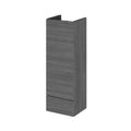 Hudson Reed Fusion Floor Standing Compact Base Unit, Bathroom Vanity Unit with Soft Close Door & Storage in Anthracite Woodgrain, 300mm