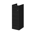 Hudson Reed Fusion Floor Standing Vanity Unit, Soft Close Single Door and Drawer Bathroom Sink Storage in Charcoal Black, 300mm