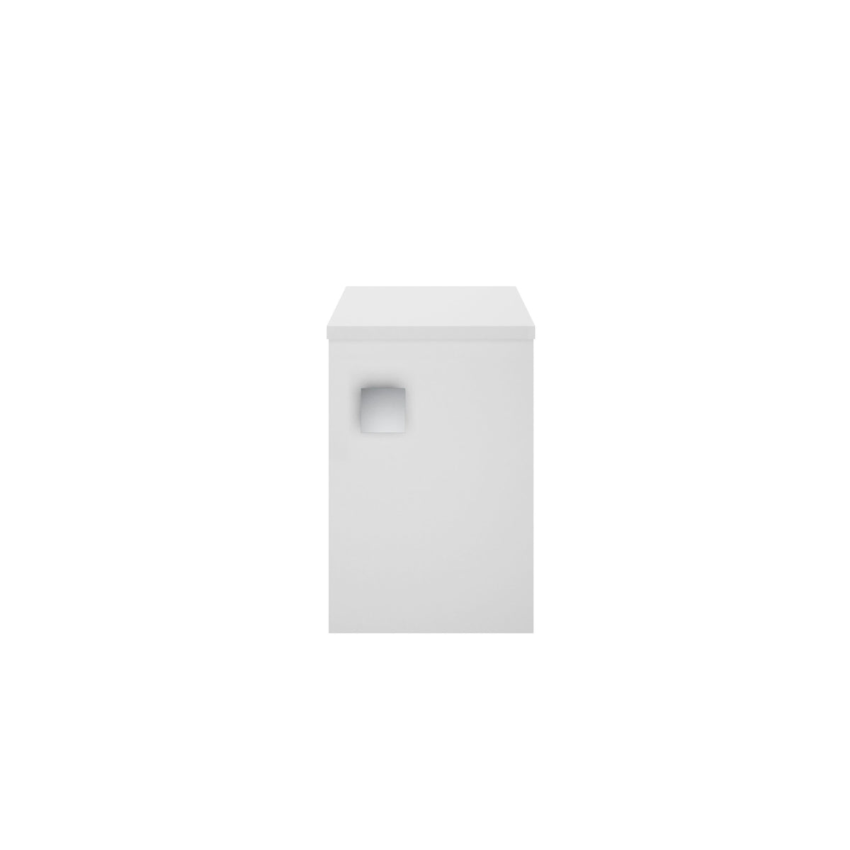 Hudson Reed Sarenna Wall Hung 1 Soft Close Door Side Unit, Modern Tall Bathroom Furniture Storage Cupboard in Moon White, 350mm