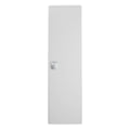 Hudson Reed Sarenna Wall Hung Tall Unit with Soft-Close Door, Modern Curved Design Bathroom Storage Cabinet in Moon White, 350mm