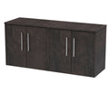 Hudson Reed Juno Wall Hung 4-Door Vanity Unit & Metallic Slate Worktop, Countertop Basin Unit in Metallic Slate, 1200mm