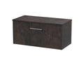 Hudson Reed Juno Wall Hung 1-Drawer Vanity Unit & Metallic Slate Worktop, Countertop Basin Unit in Metallic Slate, 800mm