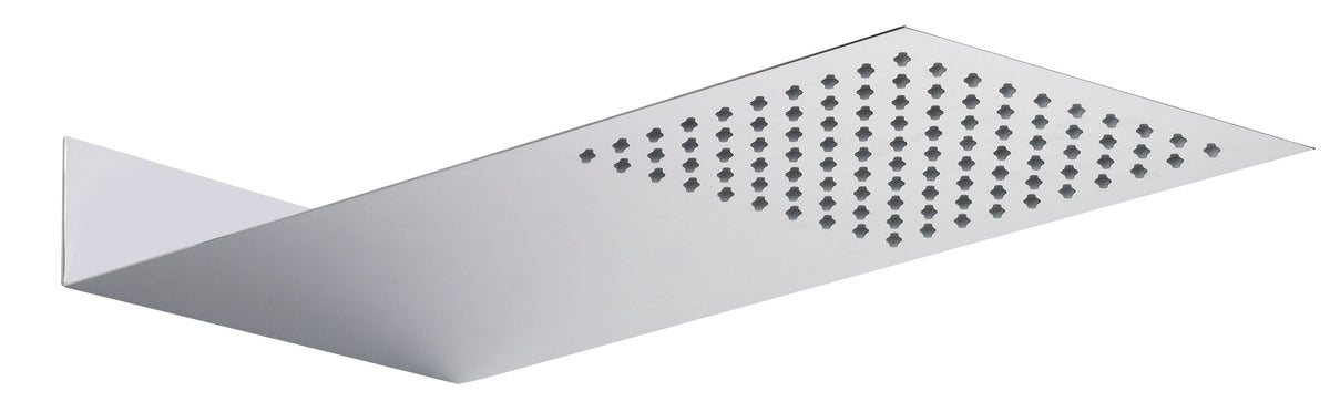 Hudson Reed Hudson Reed Fixed Shower Heads Fixed Head, Ultra Thin Minimalist Design, Shower Accessories, Chrome, 430mmX200mm