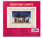 LED Christmas Nativity Light Up Picture Frame Music 6H Timer Xmas Decoration