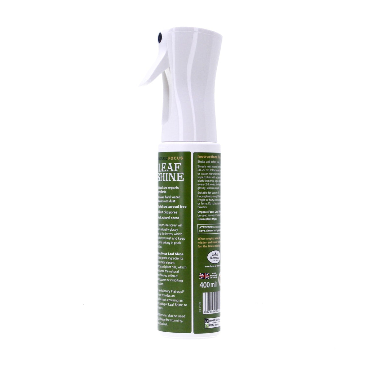 Growth Technology Organic Focus Leaf Shine Spray 400ml