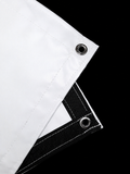 18 oz White Vinyl Coated Polyester Tarp — Heavy Duty, Waterproof, 50+ Sizes