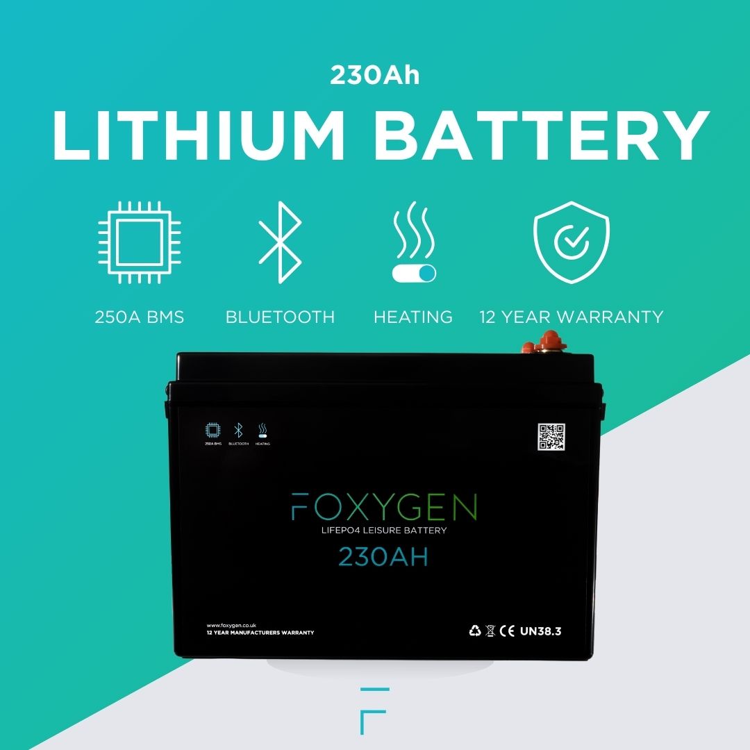 Foxygen 12V 230Ah LiFePO4 Lithium Leisure Battery with Bluetooth & Heating