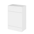 Hudson Reed Fusion Floor Standing WC Unit with Coordinating Top, Stylish Single Vanity Unit,  Gloss White, 600mm