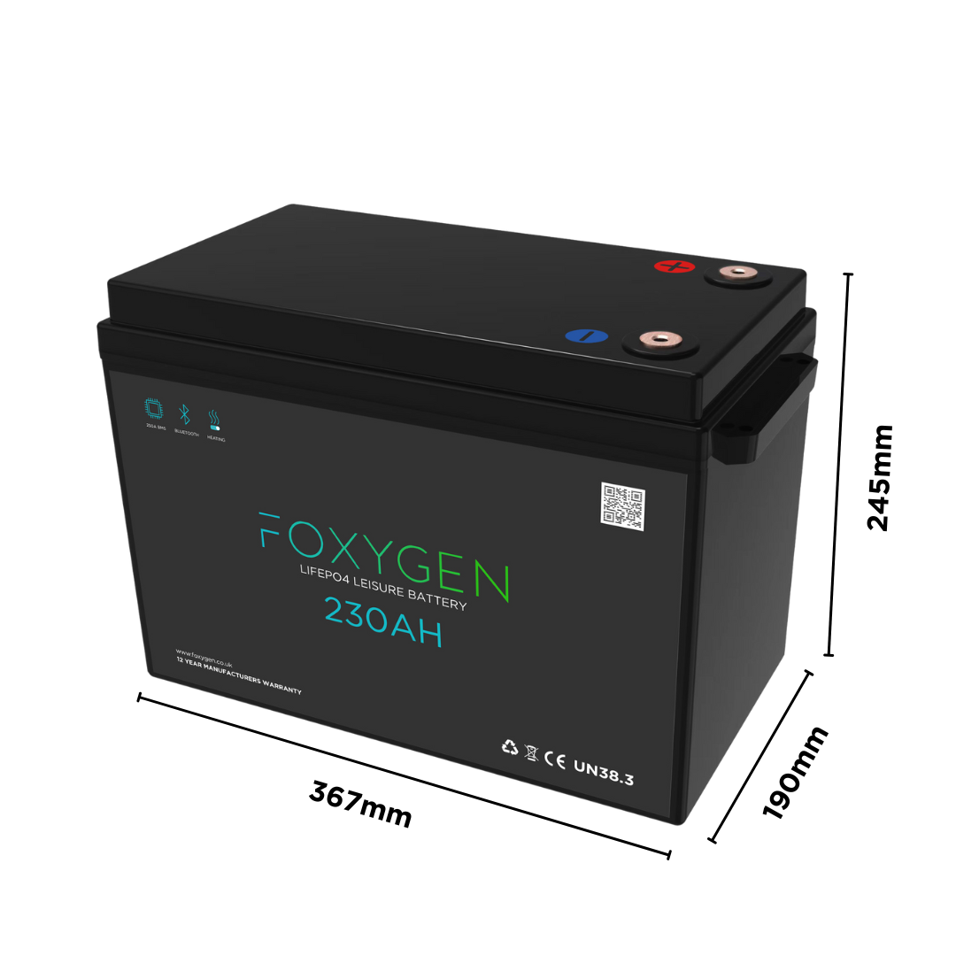 Foxygen 12V 230Ah LiFePO4 Lithium Leisure Battery with Bluetooth & Heating